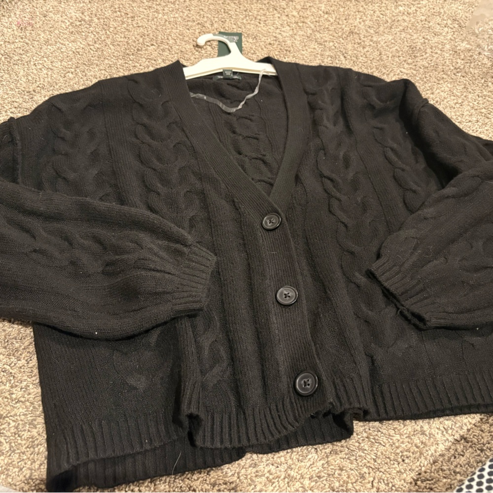Wild Fable Ebony Cable Knit Cardigan